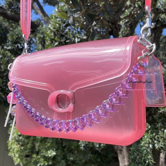 TRIPLE HEARTS Violet Jelly Purple Resin Bag Strap Novelty Bag Strap - Picture 5 of 11
